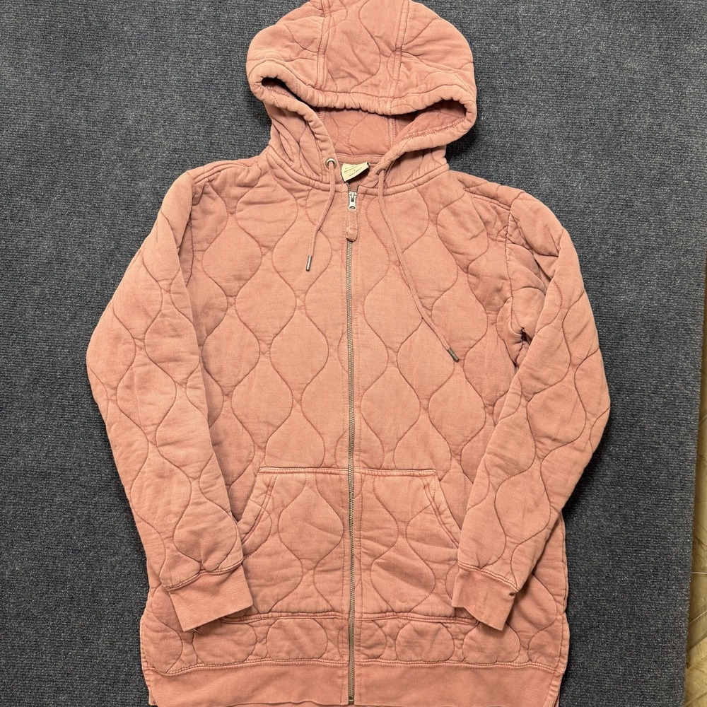 Horizon By Bass Creek Outfitters Hoodie Womens Large Pink Quilted Zip Fleece